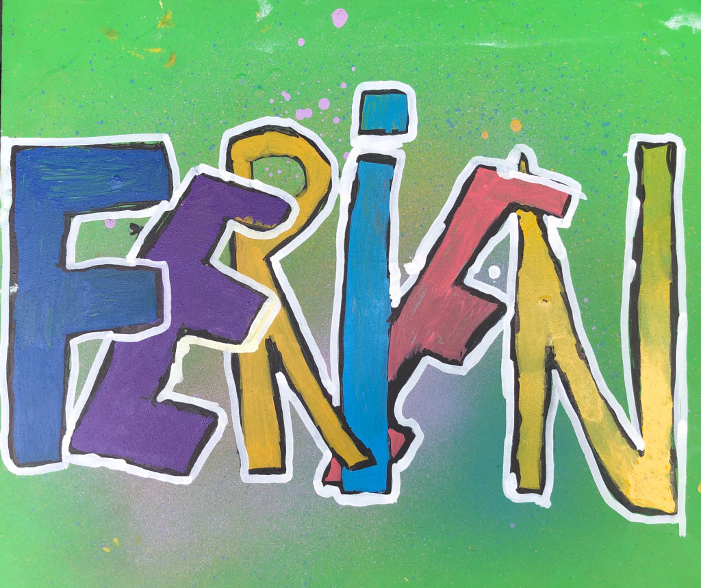 Bild von Kolya Dyroff aus dem Graffitiworkshop mit Oscar Metzger